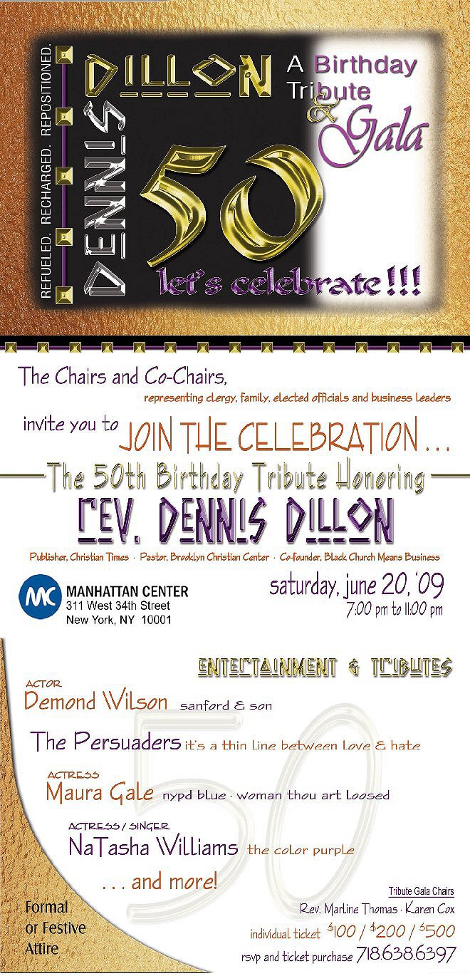 Rev Dennis Dillon's 50th Birthday Tribute & Gala Extravaganza